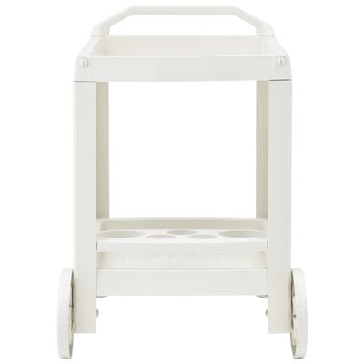 vidaXL Beverage Cart White 69x53x72 cm Plastic