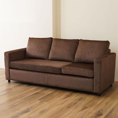 Lara 3-Seater Fabric Left & Right Reversible Corner Sofa - Brown - With 2-Year Warranty