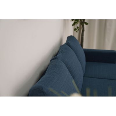 Lara 3-Seater  Fabric Left & Right Reversible Fabric Corner Sofa - Blue - With 2-Year Warranty