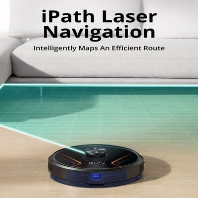 Eufy RoboVac X8 Hybrid Robot Vacuum Cleaner with Mop, iPath Laser Navigation, Twin-Turbine Technology Generates 2000Pa x2 Suction, AI. Map 2.0 Technology, Wi-Fi, Robotic Vacuum Cleaner for Pet Owners