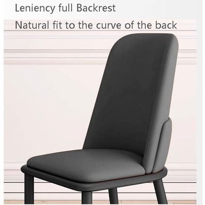 Maple Home Modern Dining Chair Artificial Leather Accent Armless Ordinary Comfortable Backrest Metal Legs Upholstered Kitchen Dining Restaurant Furniture.