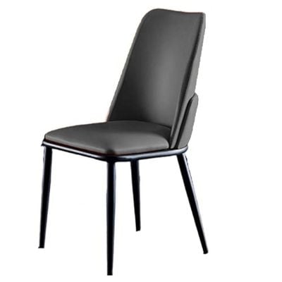 Maple Home Modern Dining Chair Artificial Leather Accent Armless Ordinary Comfortable Backrest Metal Legs Upholstered Kitchen Dining Restaurant Furniture.