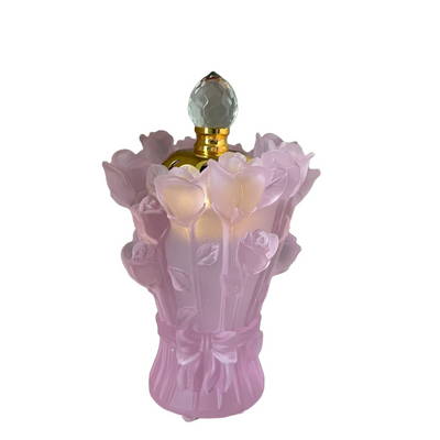 Crystal Bakhoor Incense Burner Pink Rose 10 CM