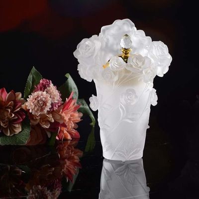 Crystal Bakhoor Incense Burner White Rose 20 CM