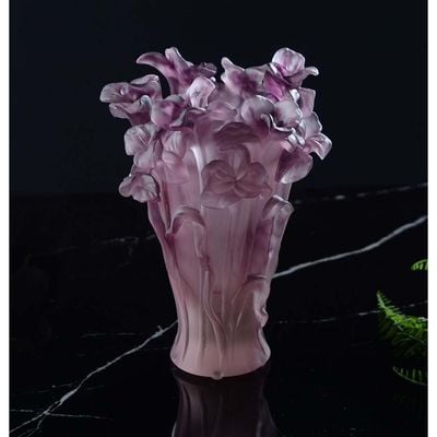 Crystal Bakhoor Incense Burner Violet Poppy 20 CM