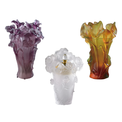 Crystal Bakhoor Incense Burner Violet Poppy 20 CM