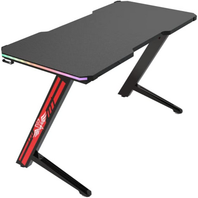 Gaming Desk Table With RGB light, Computer Desk, Cup Holder and Headphone Hook Gamer Workstation Game Table - ZS2