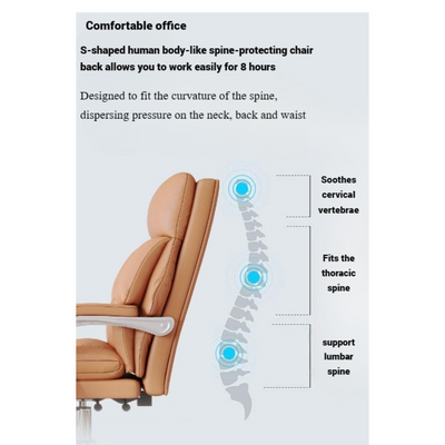 Ergonomic Chair Office Chair, Gaming Chair, High Back Comfortable Chair with Lumbar Support Three Layer Backrest Thick Cushion, Adjustable Swivel Task Chair - Black