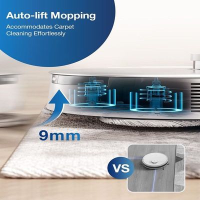 ECOVACS T20 Omni Robot Vacuum Cleaner (Auto Clean+Auto Empty) Deep Sweeping and Mopping, 6000PA Strongest Suction, Auto-Lift Mopping, 55℃ Hot Water Mop Washing and OZMO Turbo 2.0 Technology