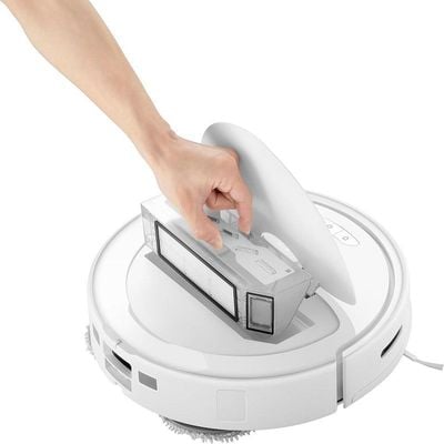 Roborock Q Revo Vacuum & Mop Robot with Suction Station (Suction Power 5500 Pa, 180 min Battery Life, 350 ml Dust/80 ml Water Tank, 200 RPM Rotating Mop Pads, App/Voice Control (White)