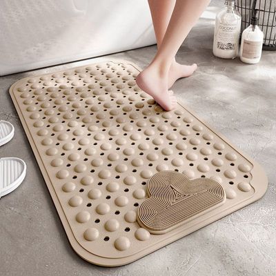 Anti-Slip Massage Bathroom Bath Tub Mats with Suction Cup and Drain Hole Quick Drying Shower Floor Mat (40×70CM)