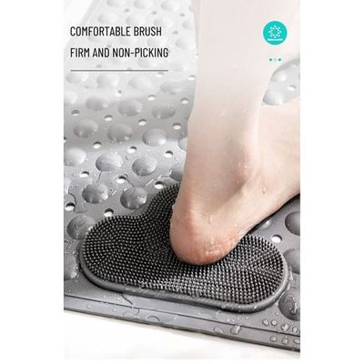 Anti-Slip Massage Bathroom Bath Tub Mats with Suction Cup and Drain Hole Quick Drying Shower Floor Mat (40×70CM)