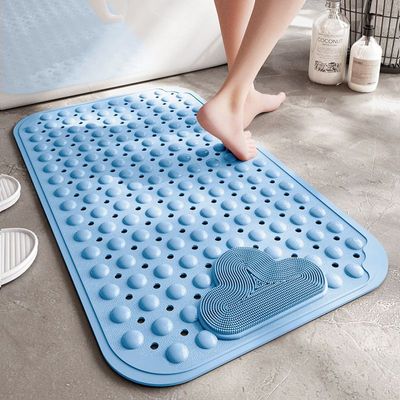 Anti-Slip Massage Bathroom Bath Tub Mats with Suction Cup and Drain Hole Quick Drying Shower Floor Mat (40×70CM)