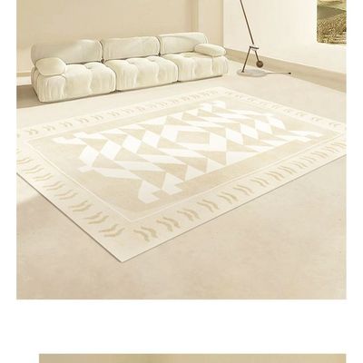 Modern Crystal Velvet Anti Slip Carpet For Living Room and Bedroom With Soft and Stain Resistant Material (120X160)