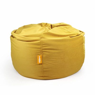 Jumbble Nest Soft Suede Bean Bag with Filling | Cozy Bean Bag Best for Lounging Indoor | Kids & Adult | Soft Velvet Fabric | Filled with Polystyrene Beads (Kids, Beige)