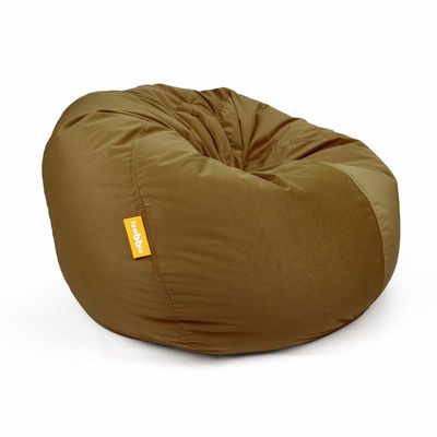 Jumbble Nest Soft Suede Bean Bag with Filling | Cozy Bean Bag Best for Lounging Indoor | Kids & Adult | Soft Velvet Fabric | Filled with Polystyrene Beads (Kids, Brown)