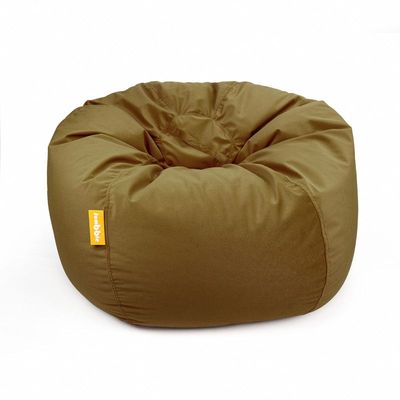 Jumbble Nest Soft Suede Bean Bag with Filling | Cozy Bean Bag Best for Lounging Indoor | Kids & Adult | Soft Velvet Fabric | Filled with Polystyrene Beads (Kids, Brown)