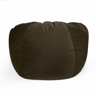 Jumbble Nest Soft Suede Bean Bag with Filling | Cozy Bean Bag Best for Lounging Indoor | Kids & Adult | Soft Velvet Fabric | Filled with Polystyrene Beads (Kids, Dark Brown)