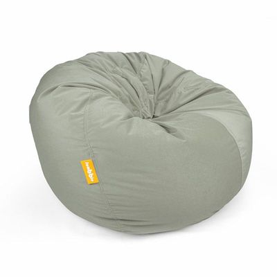 Jumbble Nest Soft Suede Bean Bag with Filling | Cozy Bean Bag Best for Lounging Indoor | Kids & Adult | Soft Velvet Fabric | Filled with Polystyrene Beads (Kids, Grey)