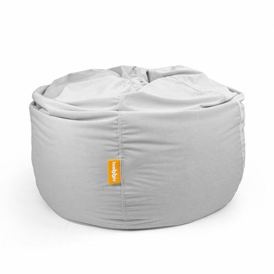 Jumbble Nest Soft Suede Bean Bag with Filling | Cozy Bean Bag Best for Lounging Indoor | Kids & Adult | Soft Velvet Fabric | Filled with Polystyrene Beads (Kids, White)