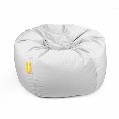 Jumbble Nest Soft Suede Bean Bag with Filling | Cozy Bean Bag Best for Lounging Indoor | Kids & Adult | Soft Velvet Fabric | Filled with Polystyrene Beads (Kids, White)