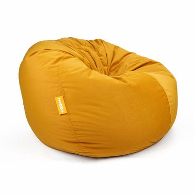 Jumbble Nest Soft Suede Bean Bag with Filling | Cozy Bean Bag Best for Lounging Indoor | Kids & Adult | Soft Velvet Fabric | Filled with Polystyrene Beads (X-Large, Orange)