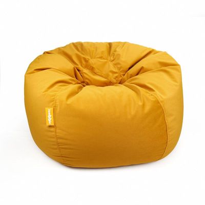 Jumbble Nest Soft Suede Bean Bag with Filling | Cozy Bean Bag Best for Lounging Indoor | Kids & Adult | Soft Velvet Fabric | Filled with Polystyrene Beads (X-Large, Orange)