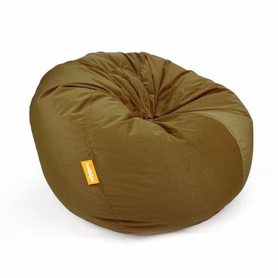 [Washable] Jumbble Nest Soft Suede Bean Bag with Removable Layer | Cozy Bean Bag Ideal for Indoor Lounging | Kids & Adult | Soft Velvet Fabric | Filled with Polystyrene Beads (KIDS, Brown)