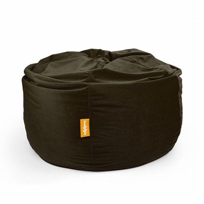 [Washable] Jumbble Nest Soft Suede Bean Bag with Removable Layer | Cozy Bean Bag Ideal for Indoor Lounging | Kids & Adult | Soft Velvet Fabric | Filled with Polystyrene Beads (KIDS, Dark Brown)