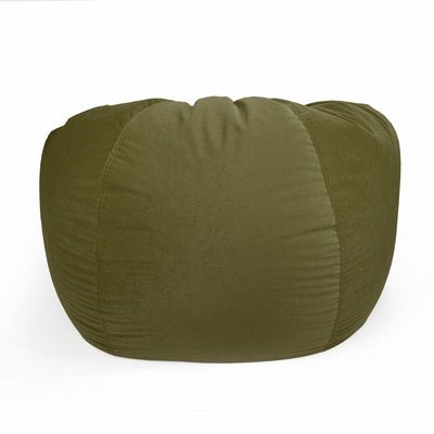 [Washable] Jumbble Nest Soft Suede Bean Bag with Removable Layer | Cozy Bean Bag Ideal for Indoor Lounging | Kids & Adult | Soft Velvet Fabric | Filled with Polystyrene Beads (Large, Army Green)