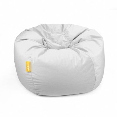 [Washable] Jumbble Nest Soft Suede Bean Bag with Removable Layer | Cozy Bean Bag Ideal for Indoor Lounging | Kids & Adult | Soft Velvet Fabric | Filled with Polystyrene Beads (Large, White)