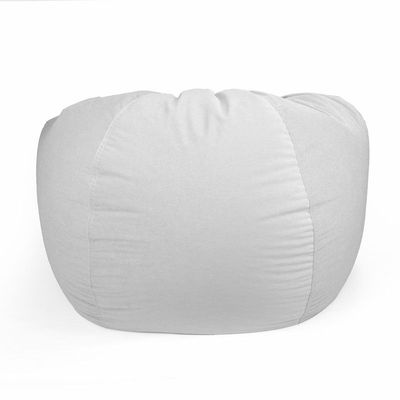 [Washable] Jumbble Nest Soft Suede Bean Bag with Removable Layer | Cozy Bean Bag Ideal for Indoor Lounging | Kids & Adult | Soft Velvet Fabric | Filled with Polystyrene Beads (Large, White)