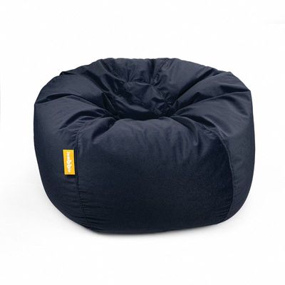 [Washable] Jumbble Nest Soft Suede Bean Bag with Removable Layer | Cozy Bean Bag Ideal for Indoor Lounging | Kids & Adult | Soft Velvet Fabric | Filled with Polystyrene Beads (X-Large, Dark Blue)