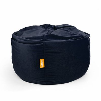 [Washable] Jumbble Nest Soft Suede Bean Bag with Removable Layer | Cozy Bean Bag Ideal for Indoor Lounging | Kids & Adult | Soft Velvet Fabric | Filled with Polystyrene Beads (X-Large, Dark Blue)