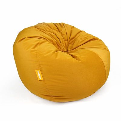 [Washable] Jumbble Nest Soft Suede Bean Bag with Removable Layer | Cozy Bean Bag Ideal for Indoor Lounging | Kids & Adult | Soft Velvet Fabric | Filled with Polystyrene Beads (X-Large, Orange)