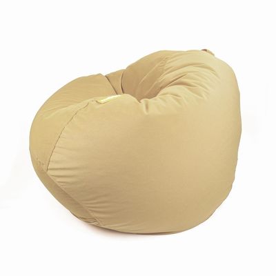 Jumbble Classic Round Soft Suede Bean Bag with Filling | Cozy Bean Bag Perfect for Lounging | Adults & Kids | Soft Velvet Fabric | Filled with Polystyrene Beads (Beige, Small)