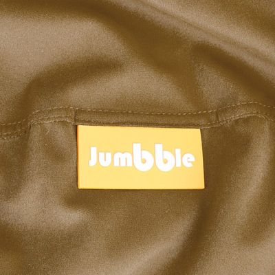 Jumbble Classic Round Soft Suede Bean Bag with Filling | Cozy Bean Bag Perfect for Lounging | Adults & Kids | Soft Velvet Fabric | Filled with Polystyrene Beads (Brown, Small)