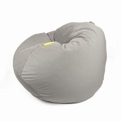 Jumbble Classic Round Soft Suede Bean Bag with Filling | Cozy Bean Bag Perfect for Lounging | Adults & Kids | Soft Velvet Fabric | Filled with Polystyrene Beads (Grey, Small)