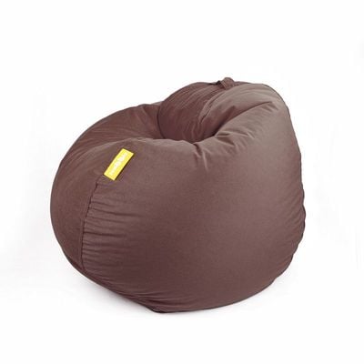Jumbble Classic Round Soft Suede Bean Bag with Filling | Cozy Bean Bag Perfect for Lounging | Adults & Kids | Soft Velvet Fabric | Filled with Polystyrene Beads (Dark Pink, Large)