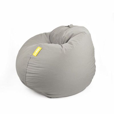 Jumbble Classic Round Soft Suede Bean Bag with Filling | Cozy Bean Bag Perfect for Lounging | Adults & Kids | Soft Velvet Fabric | Filled with Polystyrene Beads (Grey, Large)