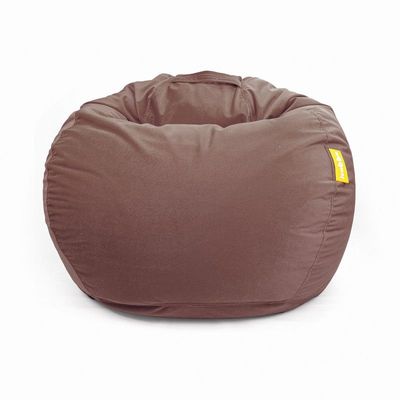 Jumbble Classic Round Soft Suede Bean Bag with Filling | Cozy Bean Bag Perfect for Lounging | Adults & Kids | Soft Velvet Fabric | Filled with Polystyrene Beads (Dark Pink, XL)