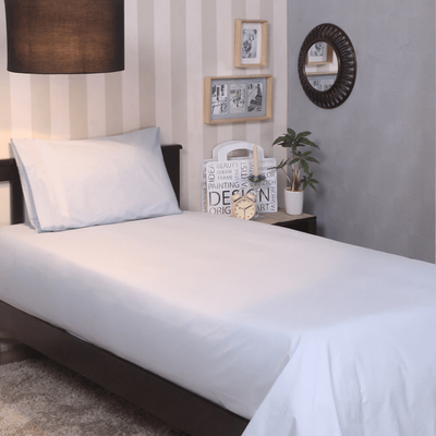 BYFT Orchard Exclusive (White) Single Size Flat Sheet (160 x 280 Cm -Set of 1 Pc) Cotton percale Weave, Soft and Luxurious, High Quality Bed linen -180 TC