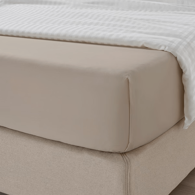 BYFT Orchard Exclusive (Beige) Queen Size Flat Sheet (Set of 1 Pc) Cotton percale Weave, Soft and Luxurious, High Quality Bed linen -180 TC