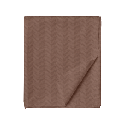 BYFT Tulip (Dark Brown) Single Size Flat Sheet with 1 cm Satin Stripe (160 x 280 Cm-Set of 1 Pc) 100% Cotton, Soft and Luxurious Hotel Quality Bed linen-300 TC