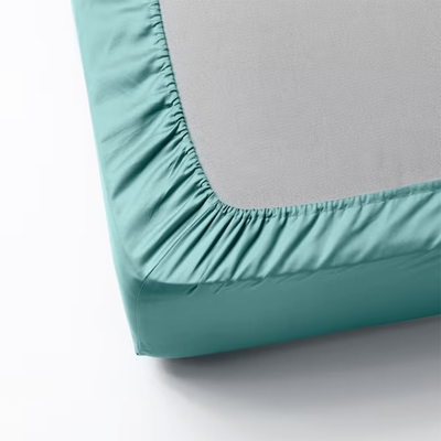 BYFT Orchard Exclusive (Sea Green) Single Size Fitted Sheet (90 x 210 + 30 Cm -Set of 1 Pc) Cotton percale Weave, Soft and Luxurious, High Quality Bed linen -180 TC