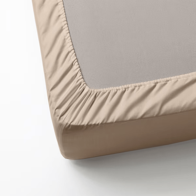 BYFT Orchard Exclusive (Beige) Single Size Fitted Sheet (90 x 210 + 30 Cm -Set of 1 Pc) Cotton percale Weave, Soft and Luxurious, High Quality Bed linen -180 TC