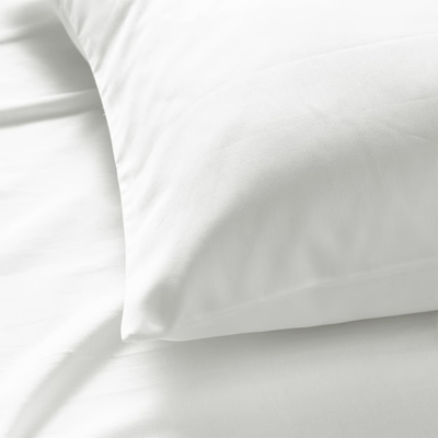 غطاء وسادة بستان حصريًا (أبيض) (مجموعة من قطعة واحدة) نسيج قطني، ناعم وفاخر، أغطية سرير عالية الجودة -180 TC