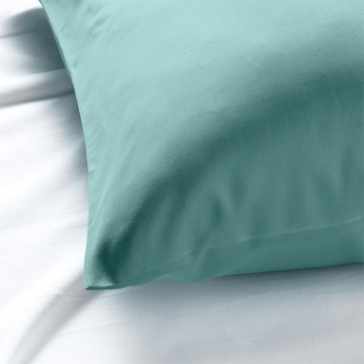 غطاء وسادة بستان حصريًا (أخضر بحري) (مجموعة من قطعة واحدة) نسيج قطني، ناعم وفاخر، أغطية سرير عالية الجودة -180 TC