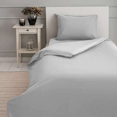 غطاء لحاف مقاس فردي بستان حصريًا (رمادي) (165 × 245 + 30 سم - مجموعة من قطعة واحدة) نسيج قطني ناعم وفاخر، أغطية سرير عالية الجودة - 180 TC