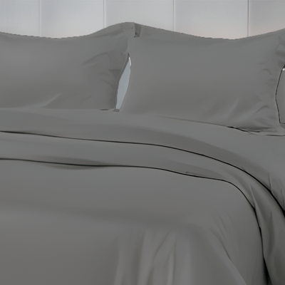 غطاء لحاف مقاس كينج بستان حصريًا (رمادي) (245 × 265 + 30 سم - مجموعة من قطعة واحدة) نسيج قطني ناعم وفاخر، أغطية سرير عالية الجودة - 180 TC